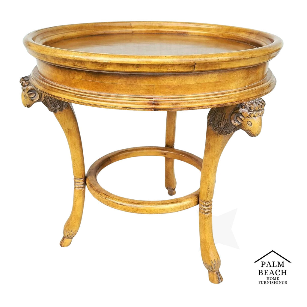 Gueridon Side Center Table with Rams Heads