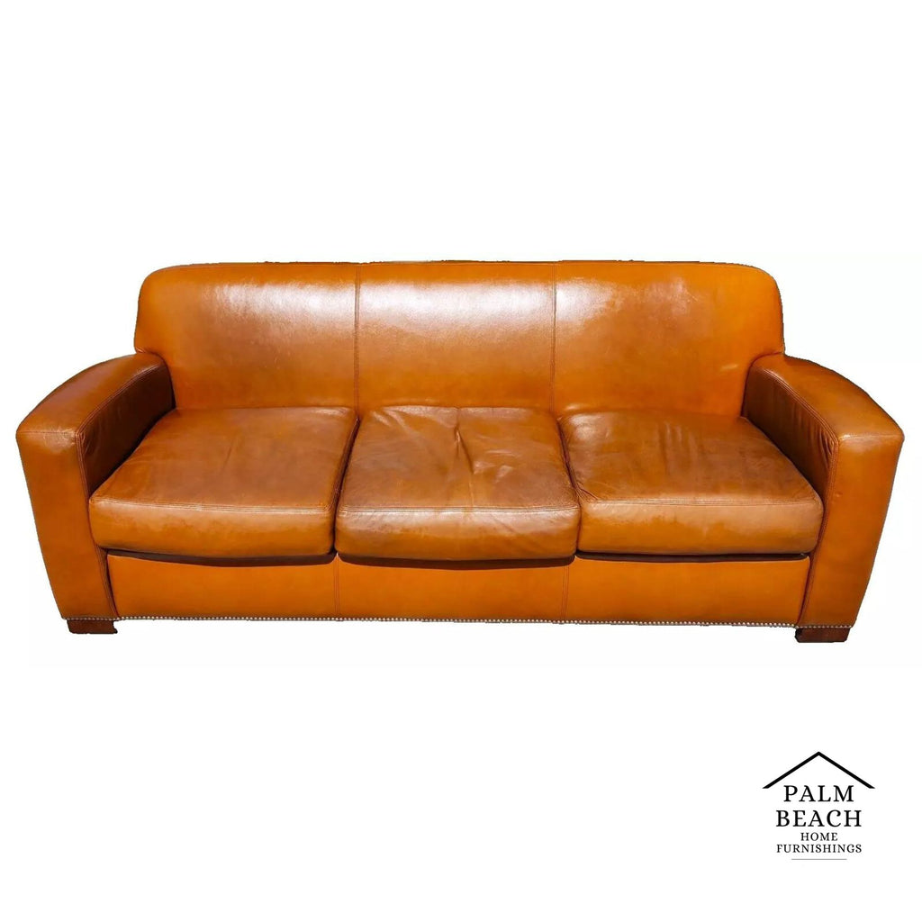 Ralph Lauren Saddle Leather Sofa 1980s