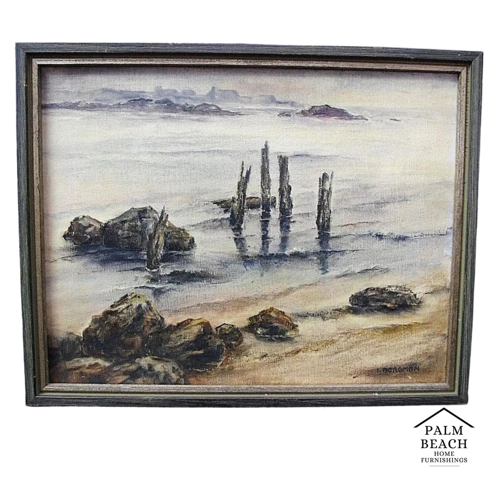 Ilse Dilloff Bergman Oil Painting on Canvas Original Signed Ocean Bay