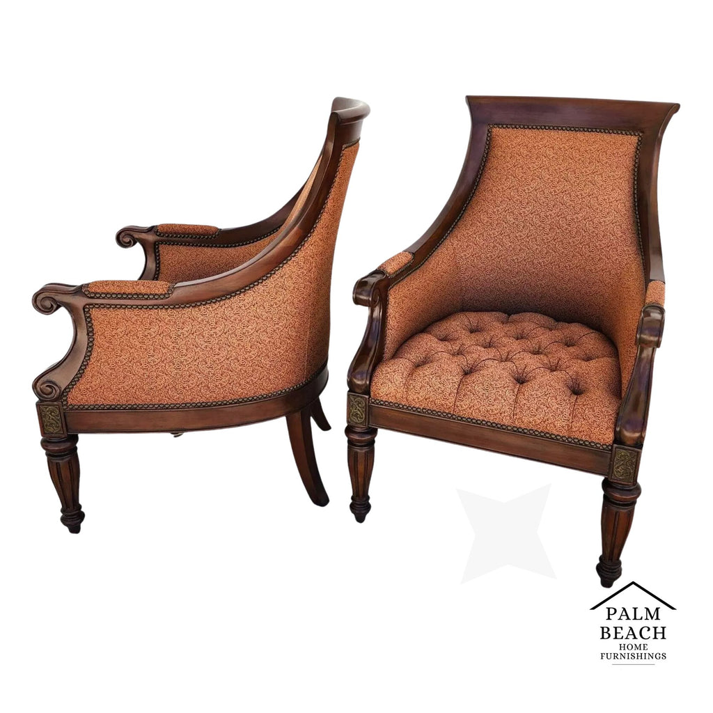 Thomasville Ernest Hemingway Anson Accent Chairs - Pair