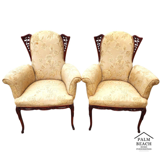 GROSFELD HOUSE Armchairs Rosewood Antique Set of 2