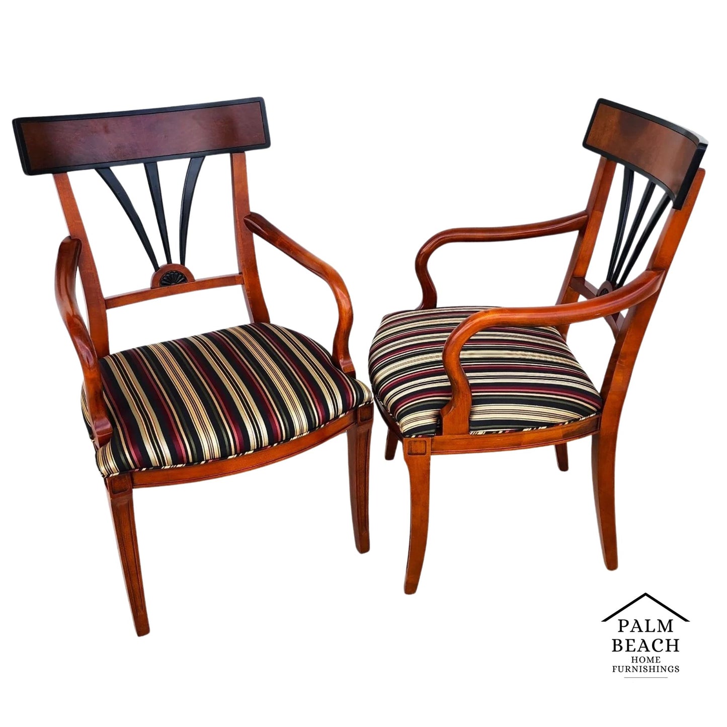 Harrods Biedermeier Armchairs Pair