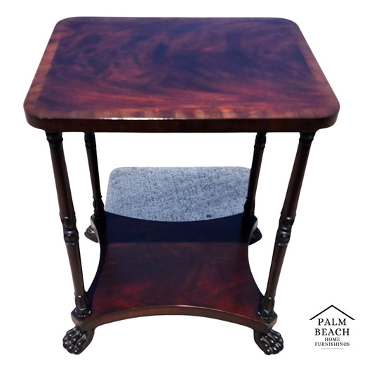 Claw Footed Occasional Lamp Side Table Vintage by Hickory Chair Co