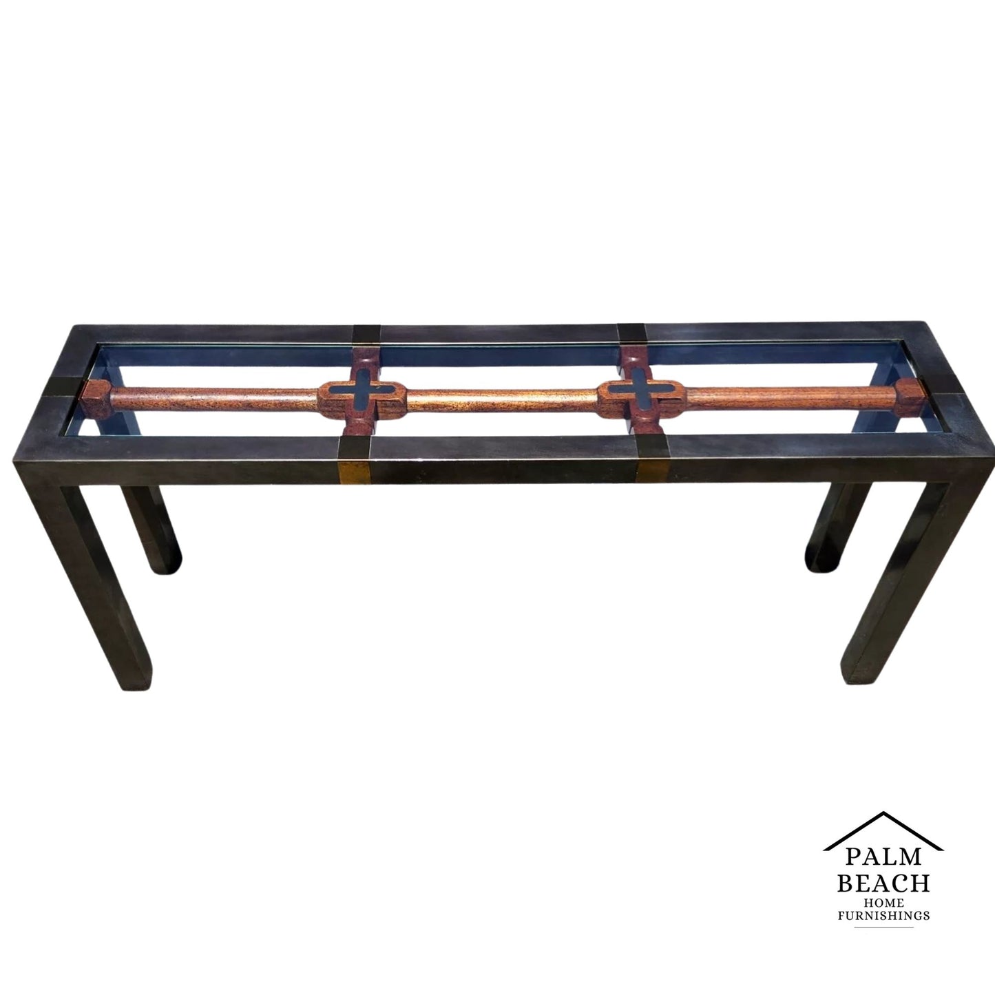 MCM Brutalist Console Sofa Table 1960s