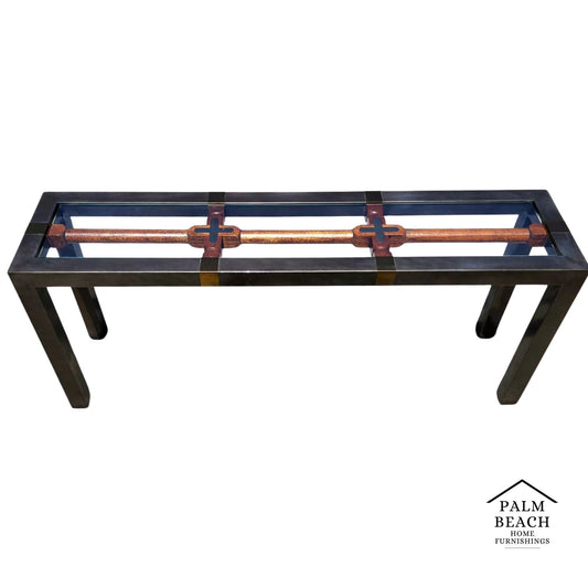 MCM Brutalist Console Sofa Table 1960s