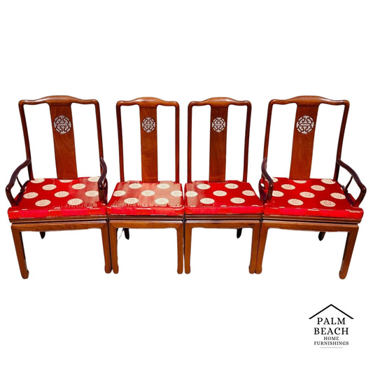 Rosewood Dining Chairs 1960s Asian Ming Chinoiserie