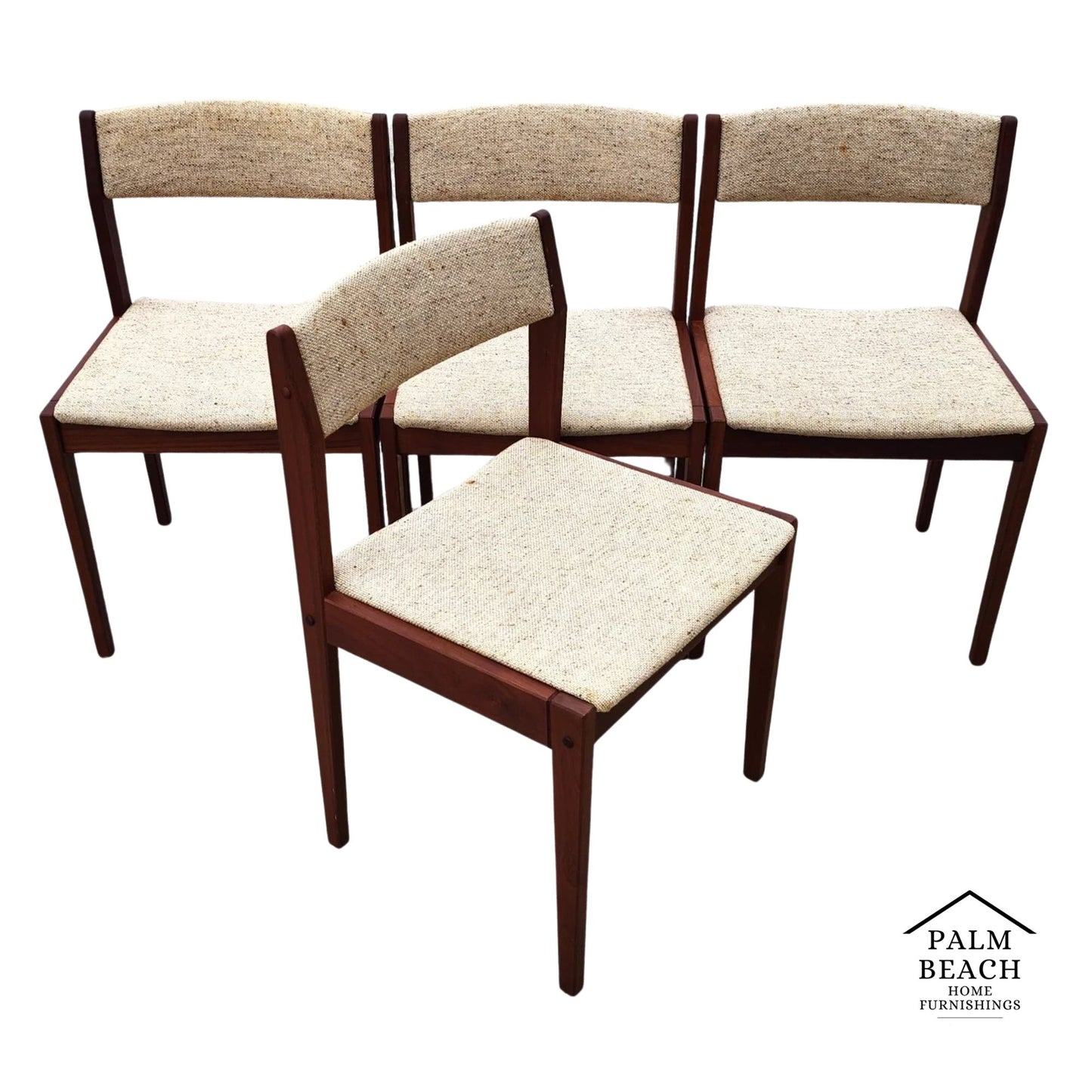 Vintage MCM Dining Chairs by Tarm Stole Mobelfabrik Set of 4