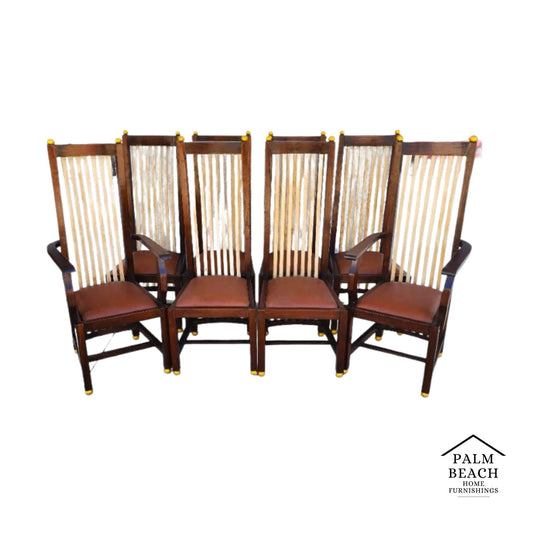 Frank Lloyd Wright Style Dining Chairs Set of 8