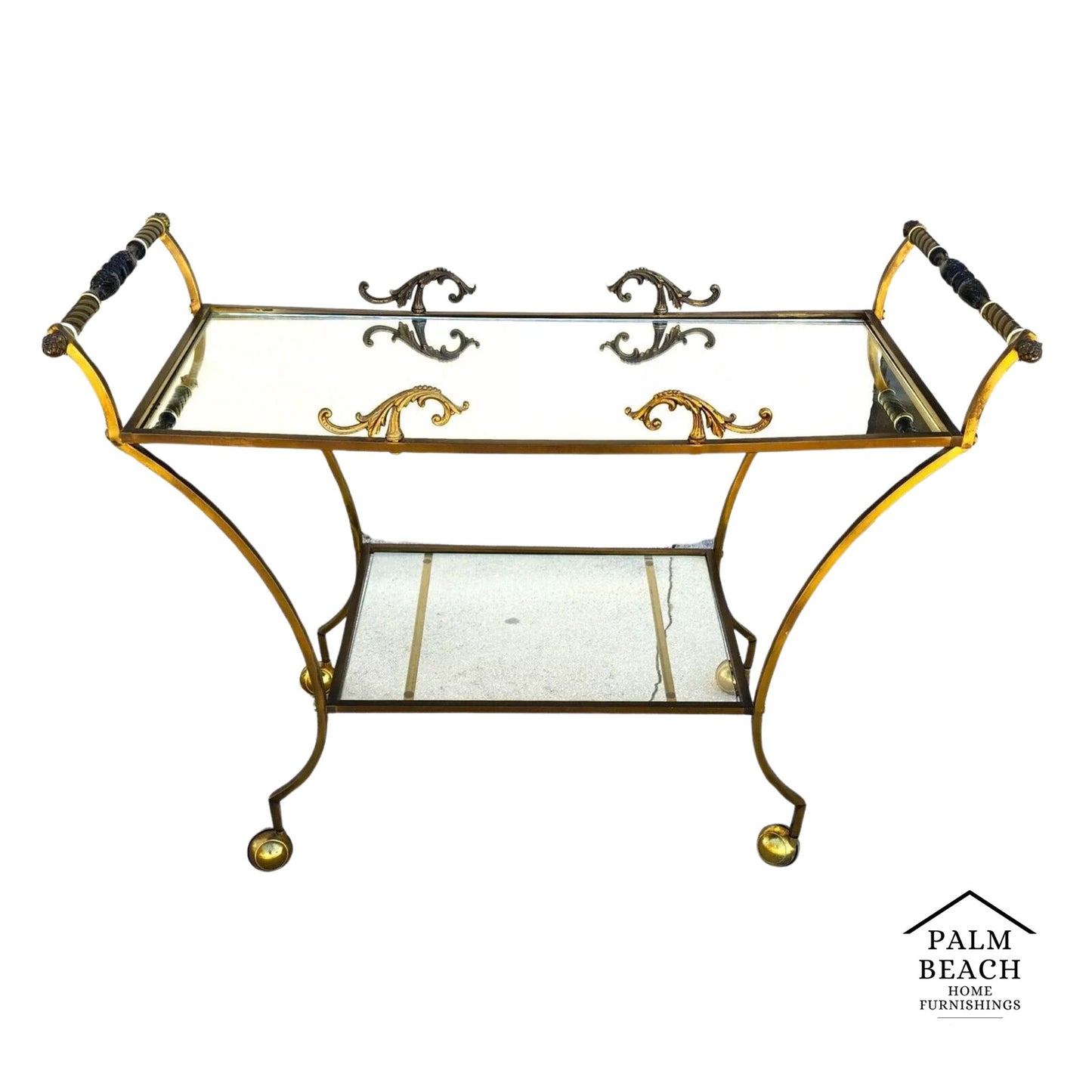 Vintage French Bar Serving Cart