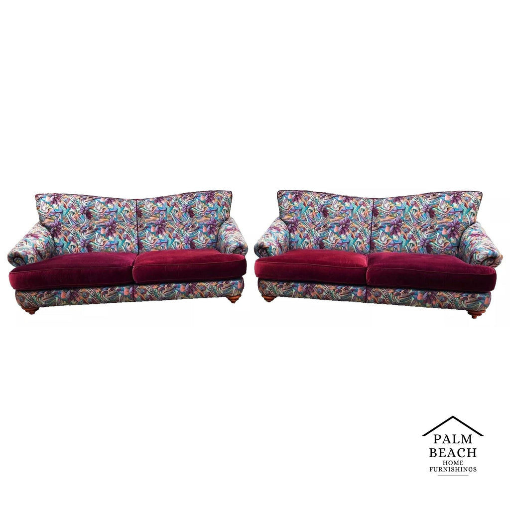 Thayer Coggin Tropical Sofas a Pair