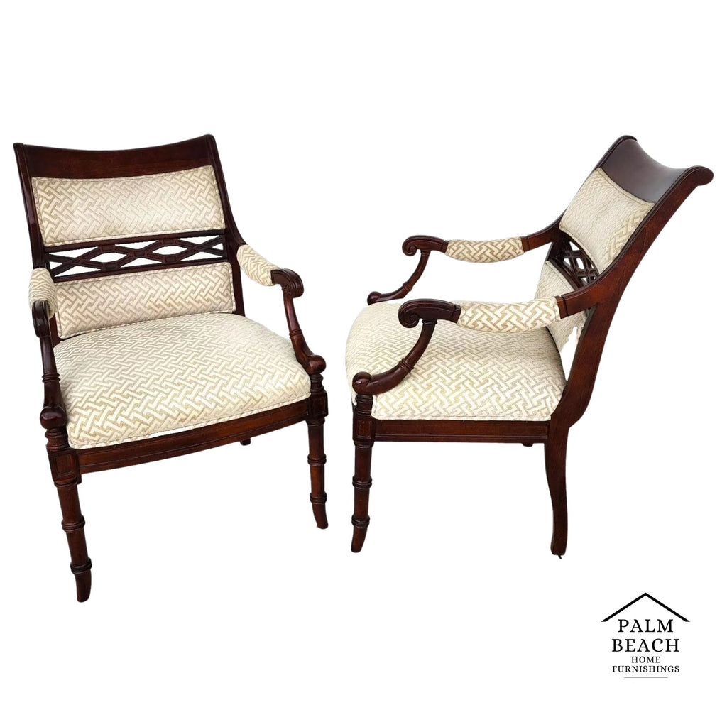 Regency Mahogany Armchairs a Pair