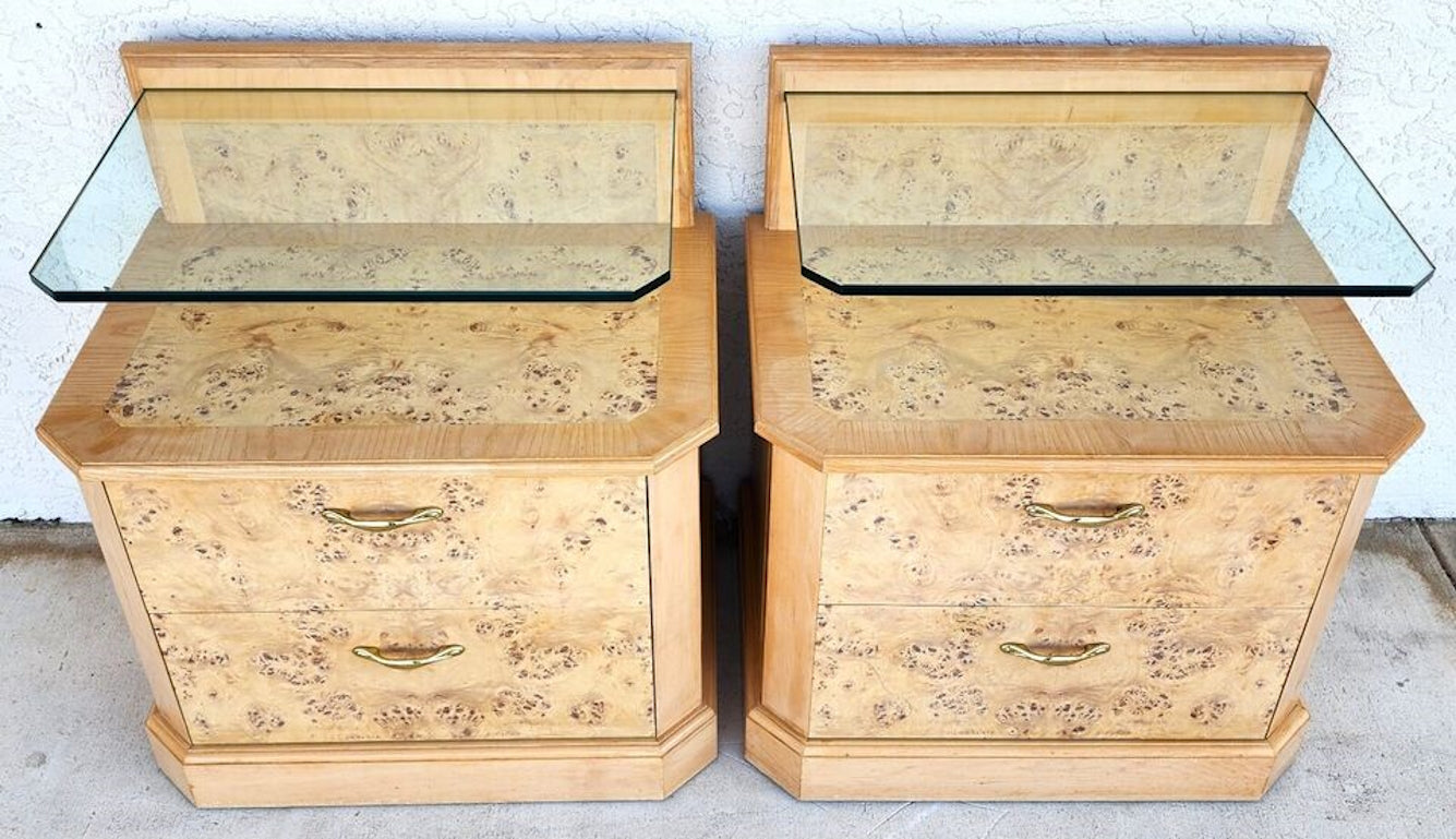 Drexel Corinthian Style Nightstands Pair