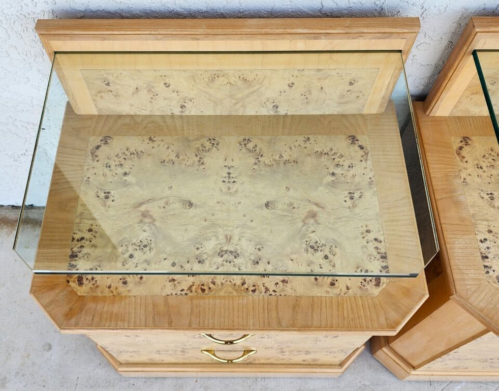 Drexel Corinthian Style Nightstands Pair