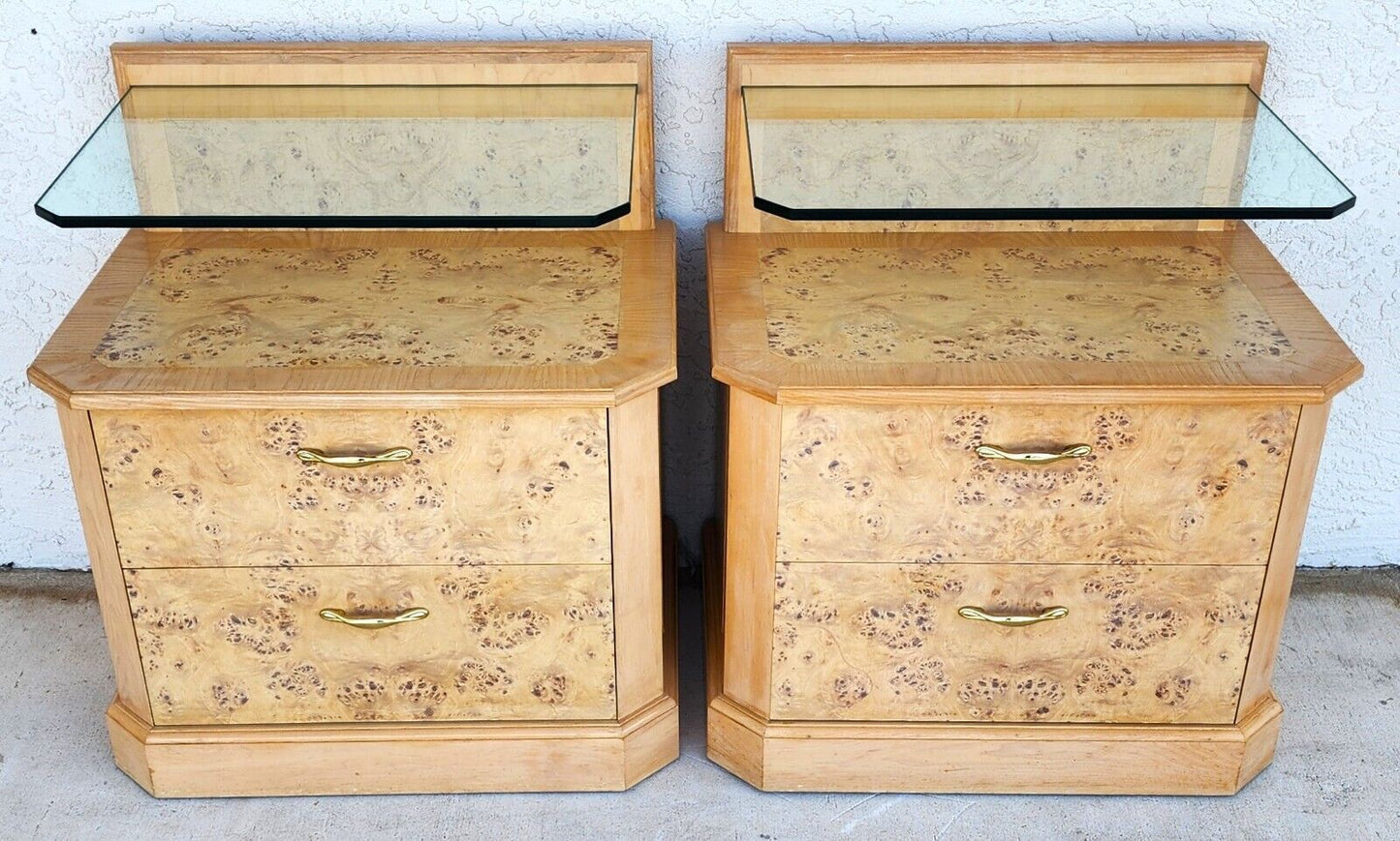 Drexel Corinthian Style Nightstands Pair
