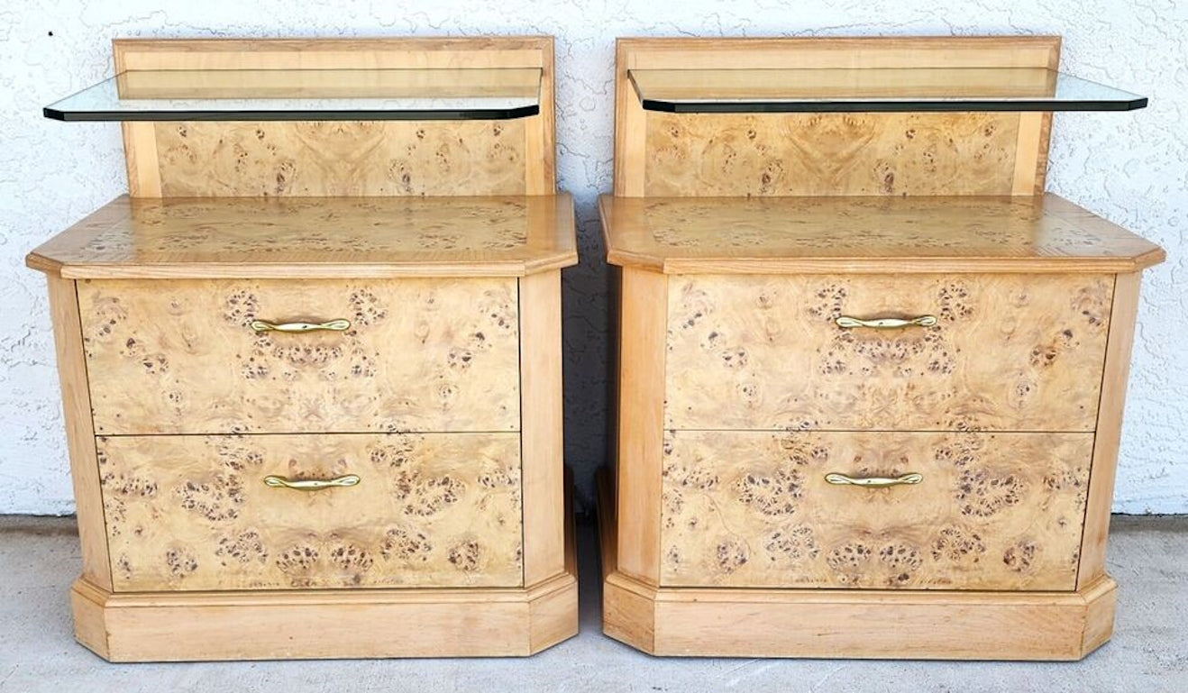 Drexel Corinthian Style Nightstands Pair