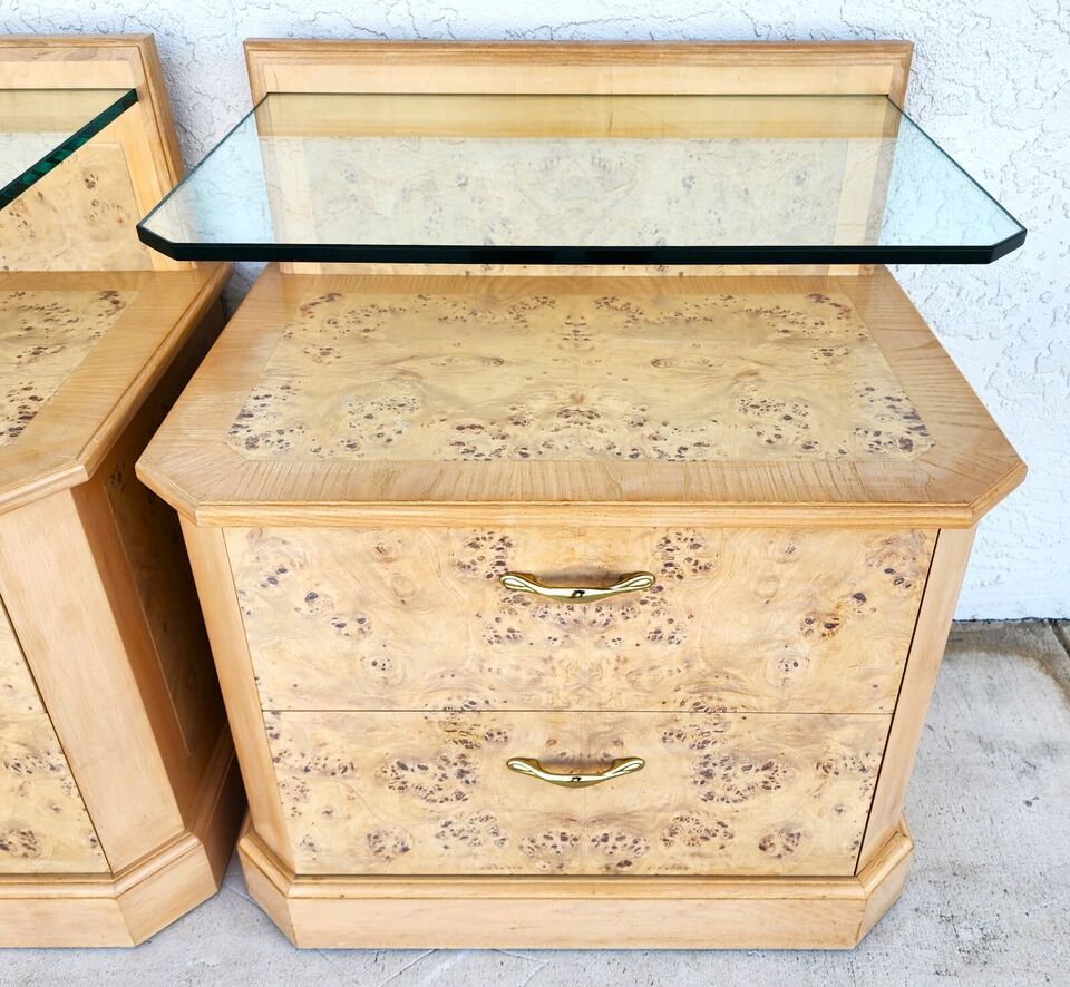 Drexel Corinthian Style Nightstands Pair