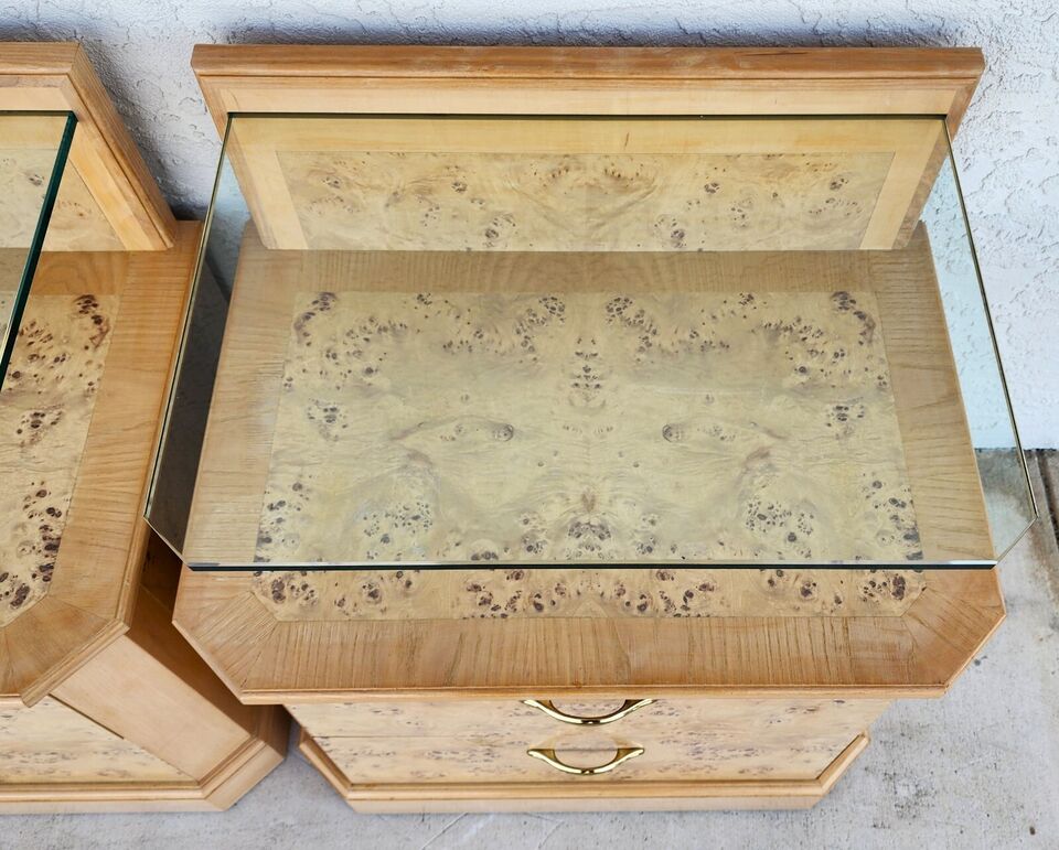 Drexel Corinthian Style Nightstands Pair