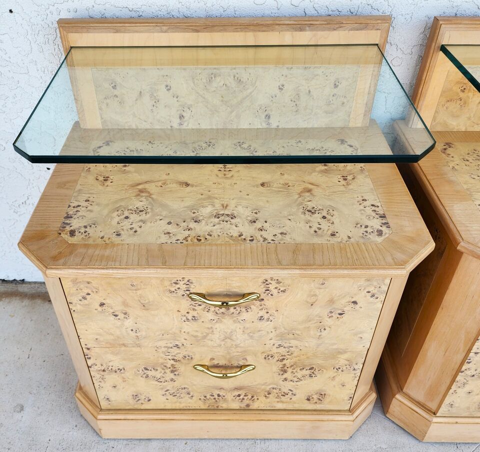 Drexel Corinthian Style Nightstands Pair
