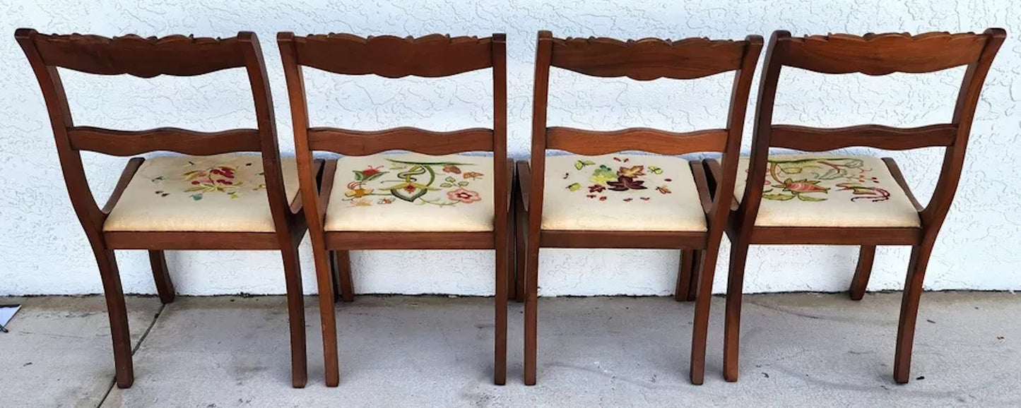 Tell City Mahogany Duncan Phyfe Rose Chairs