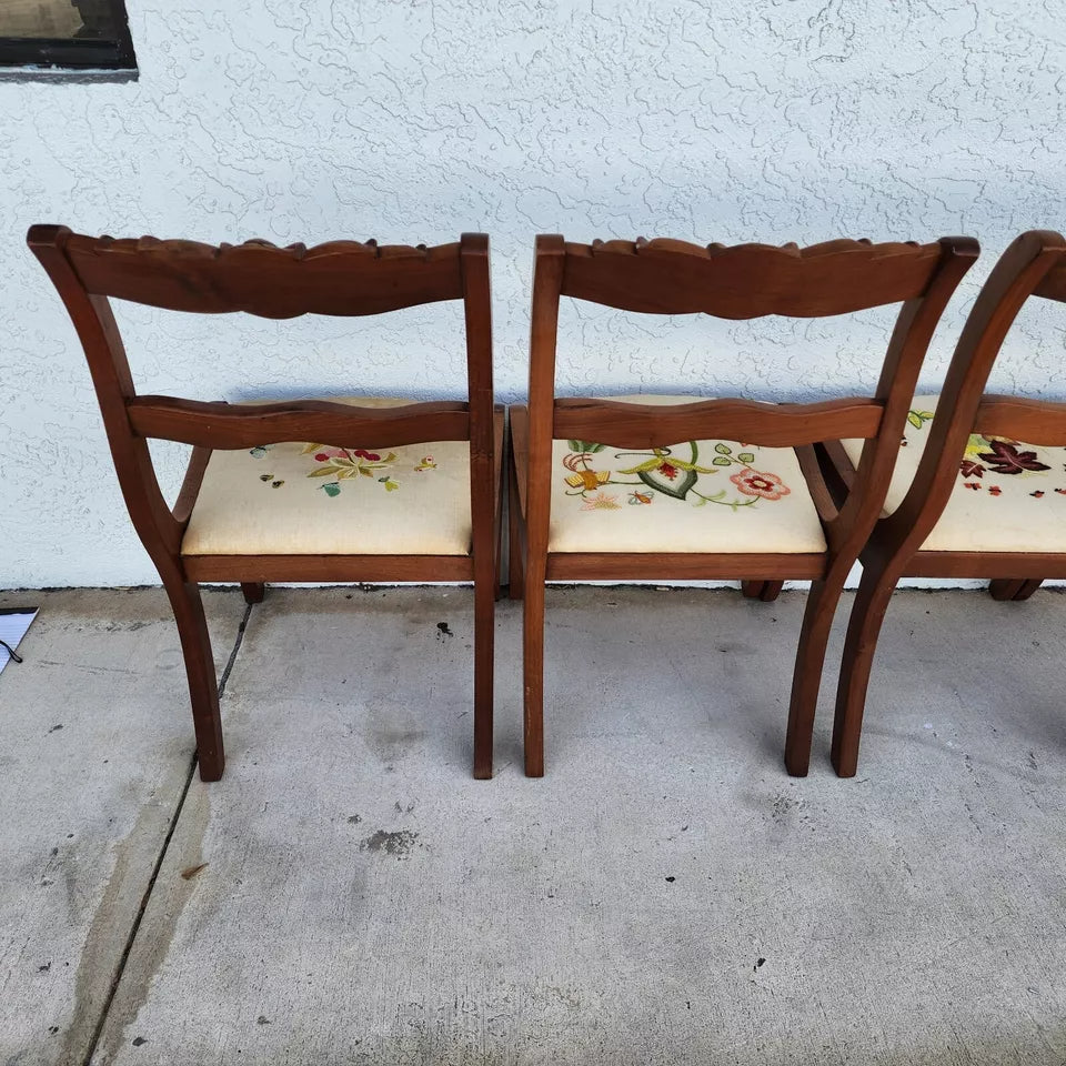 Tell City Mahogany Duncan Phyfe Rose Chairs