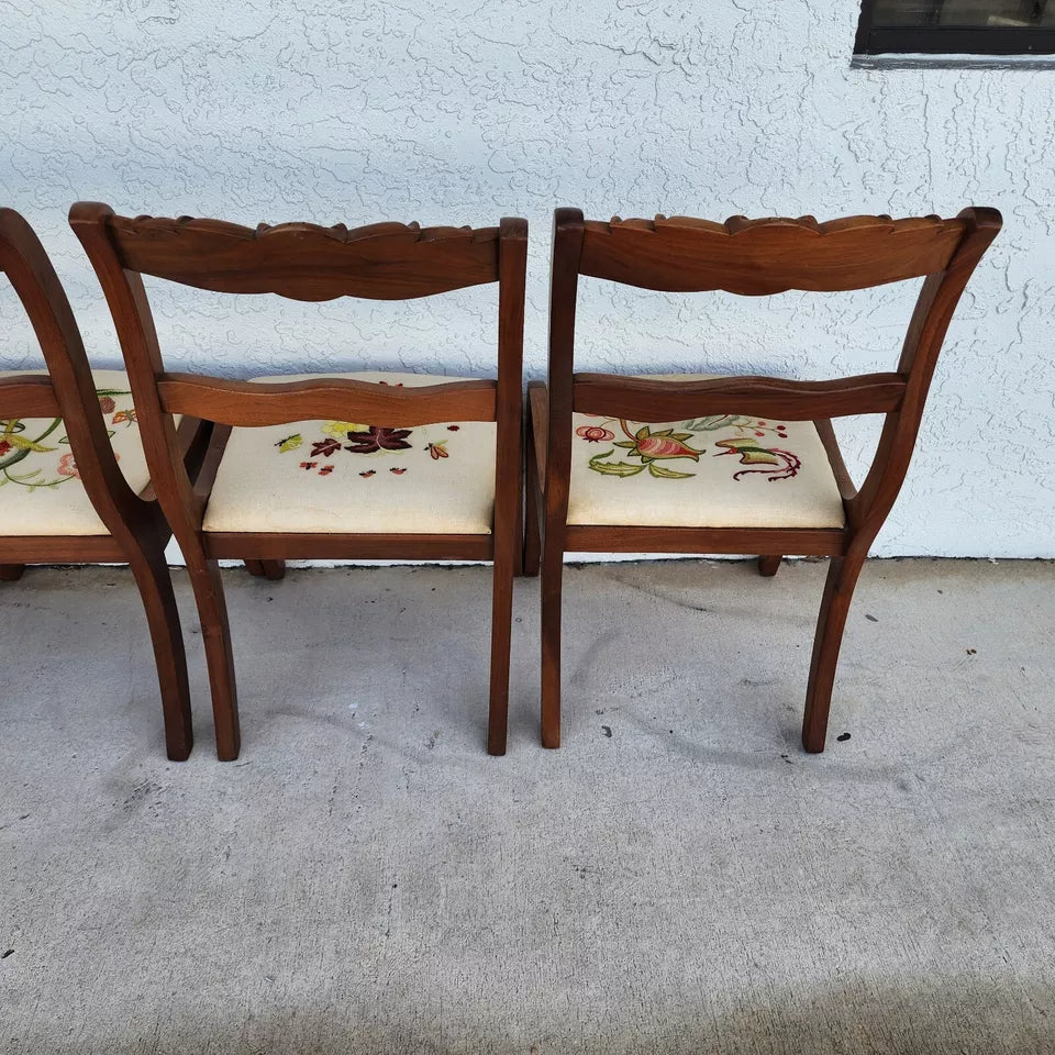 Tell City Mahogany Duncan Phyfe Rose Chairs
