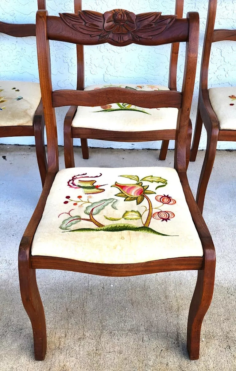 Tell City Mahogany Duncan Phyfe Rose Chairs