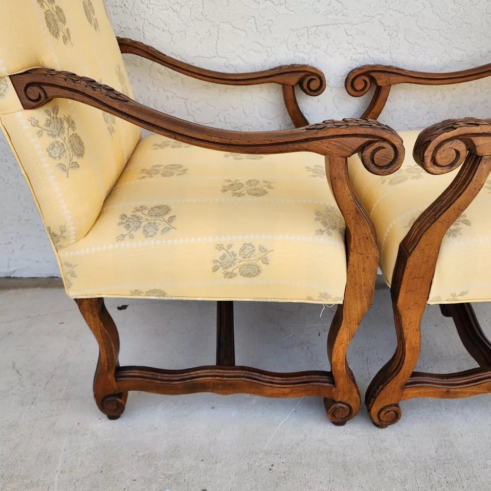 Drexel Heritage French Os de Mouton Armchairs