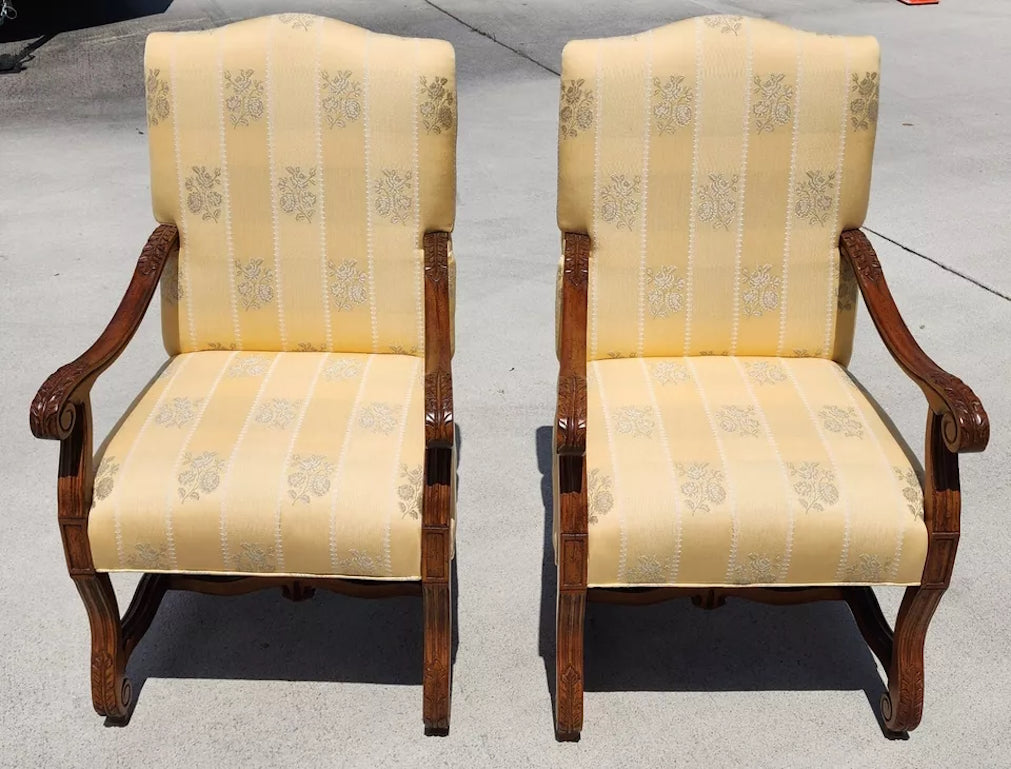 Drexel Heritage French Os de Mouton Armchairs