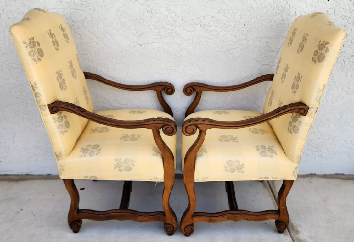 Drexel Heritage French Os de Mouton Armchairs