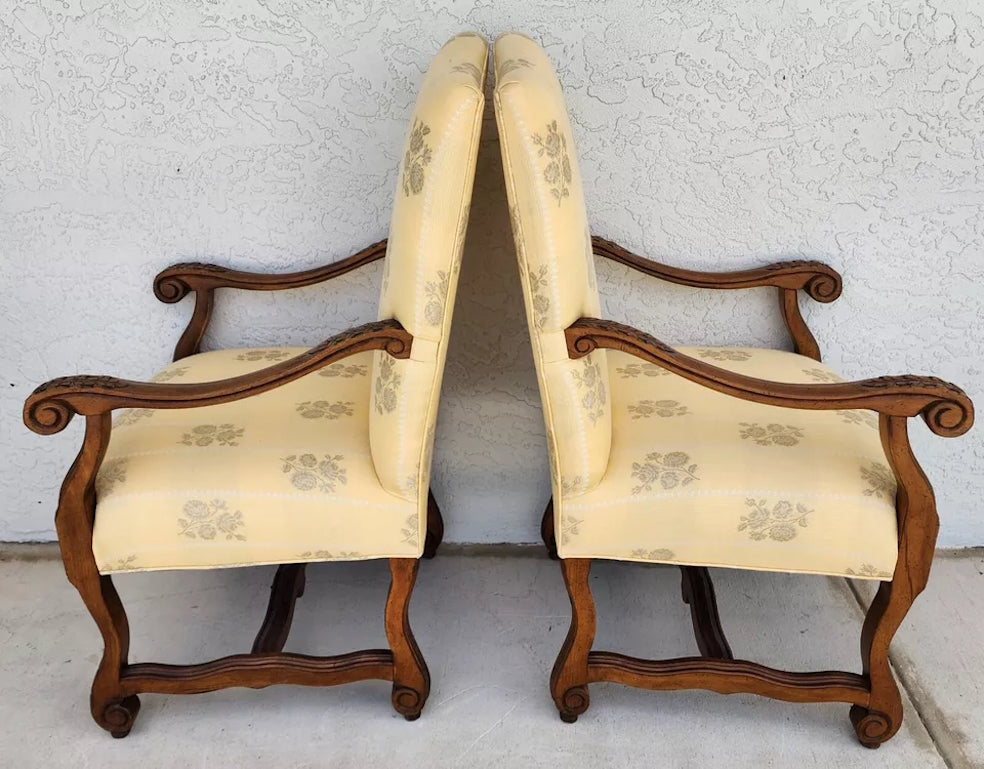 Drexel Heritage French Os de Mouton Armchairs