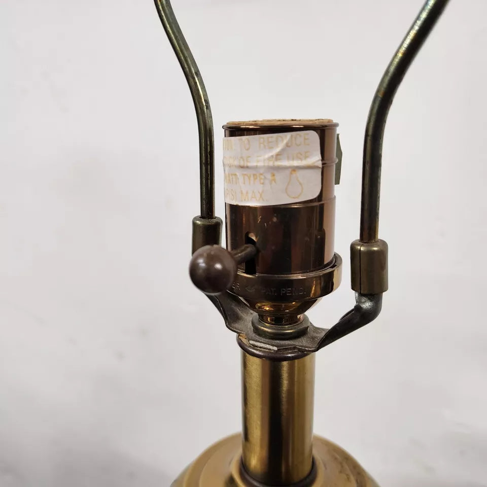 Vintage Ethan Allen Table Lamps Brass Pair