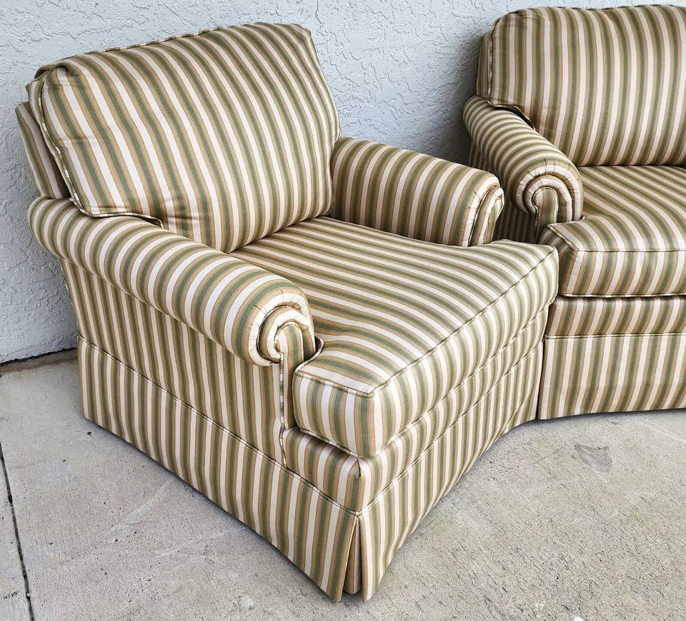 Ethan Allen English Armchairs Pair