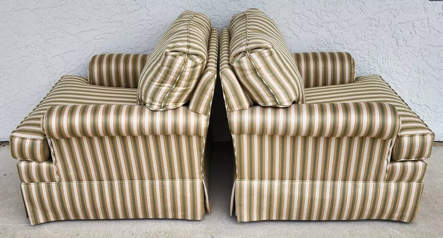 Ethan Allen English Armchairs Pair