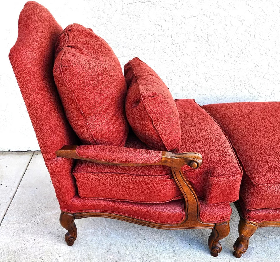French Armchair & Ottoman