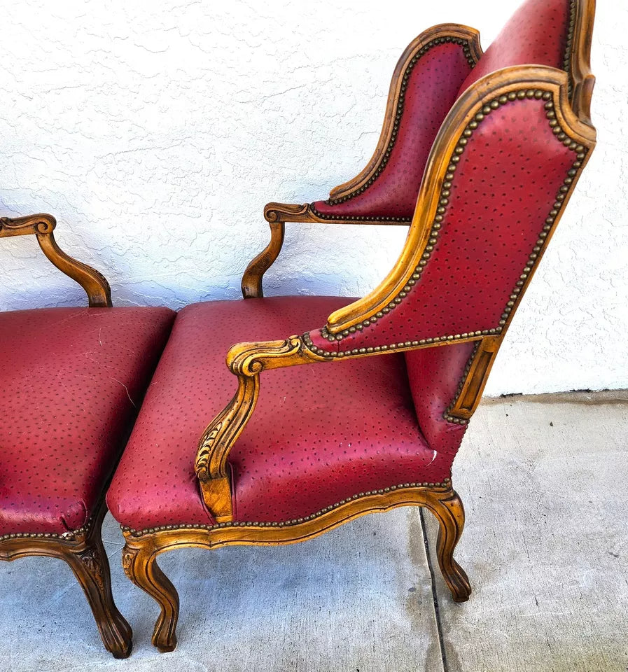 French Wingback Chairs by BAKER Pair