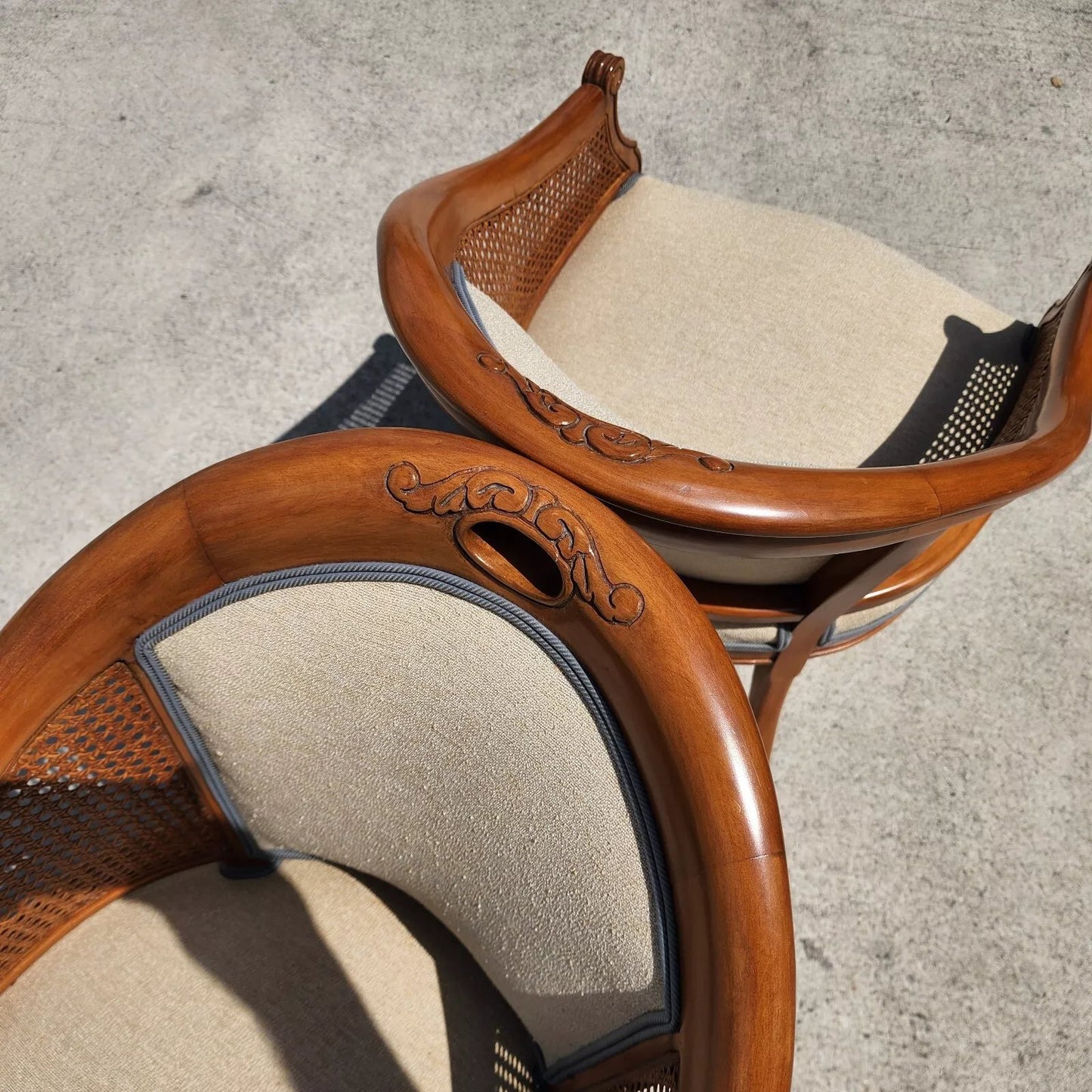 Vintage French Regency Chairs Pair