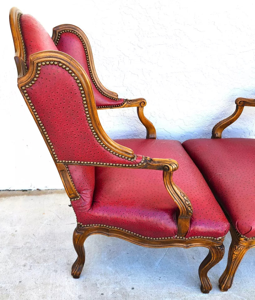 French Wingback Chairs by BAKER Pair
