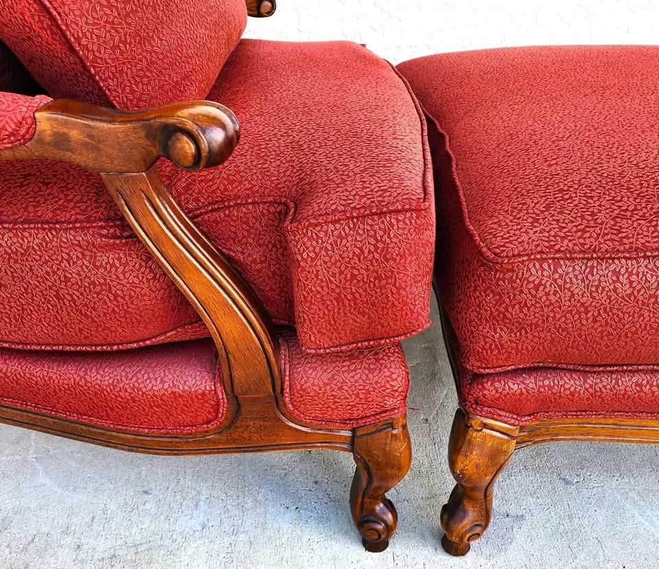 French Armchair & Ottoman