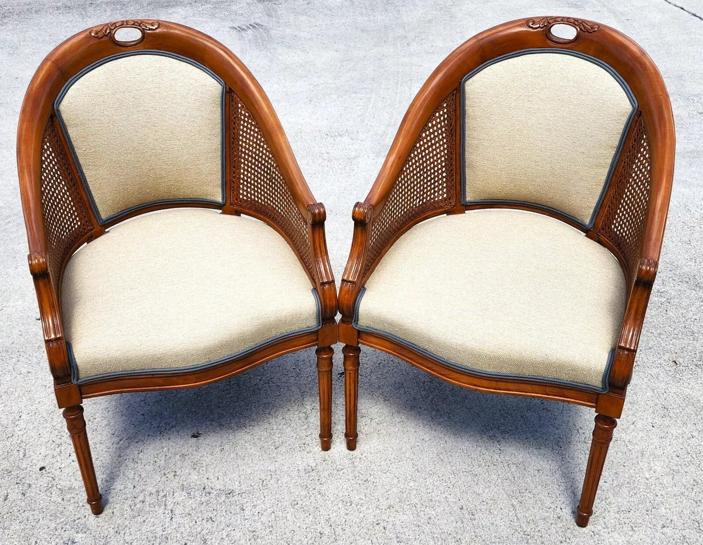 Vintage French Regency Chairs Pair