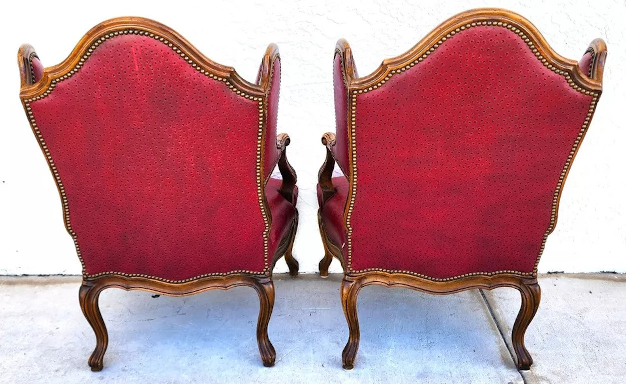 French Wingback Chairs by BAKER Pair