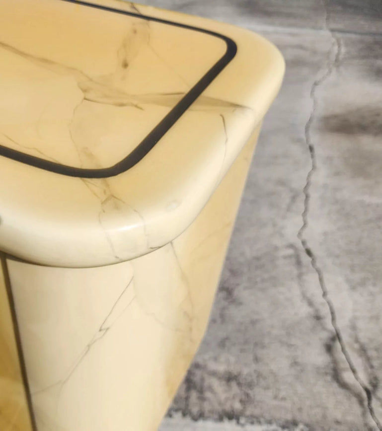 Faux Goatskin Buffet Sideboard Vintage