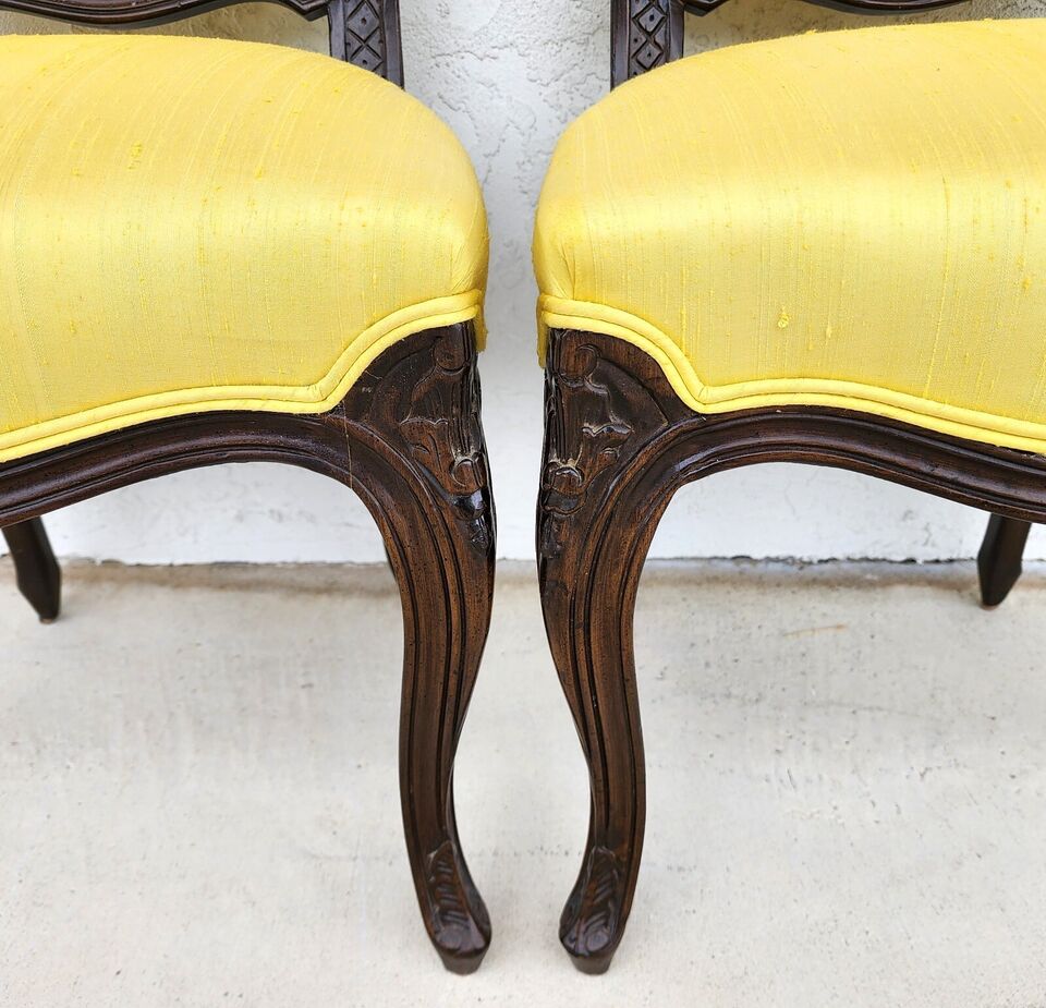 French Dining Chairs Linen Wingback by MARIANO GARCIA of Spain