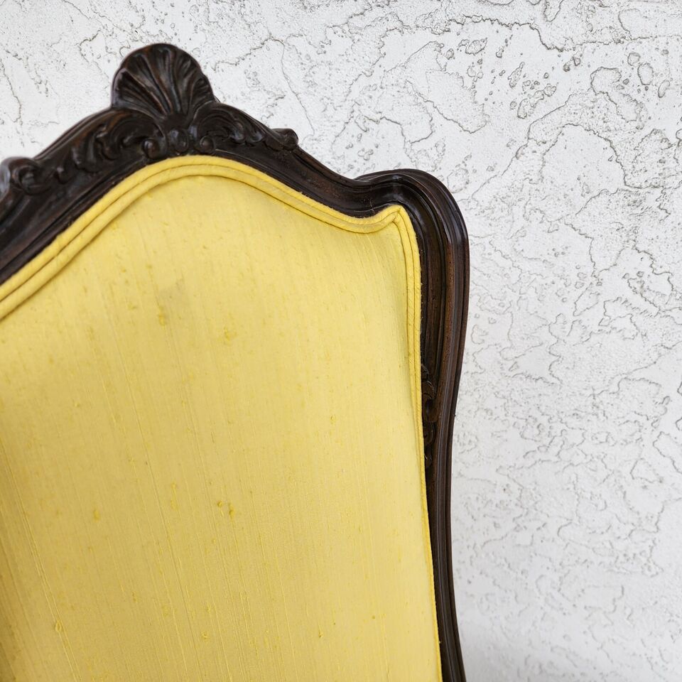 French Dining Chairs Linen Wingback by MARIANO GARCIA of Spain