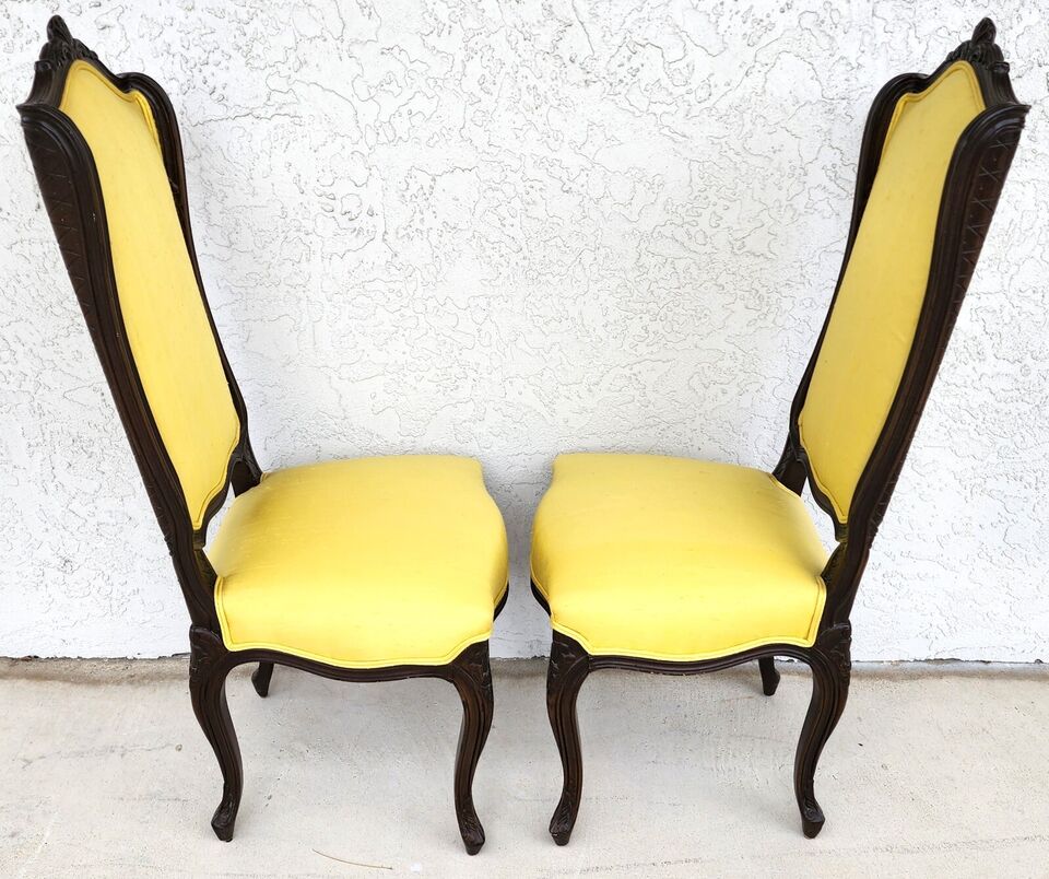 French Dining Chairs Linen Wingback by MARIANO GARCIA of Spain