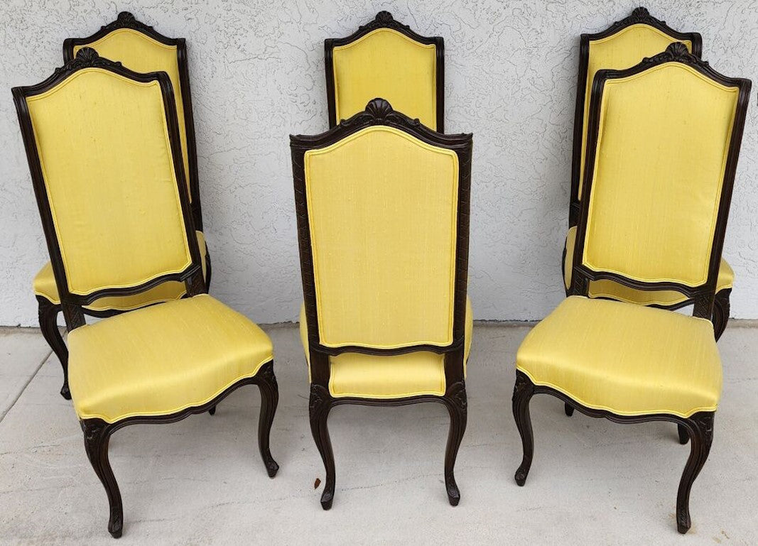 French Dining Chairs Linen Wingback by MARIANO GARCIA of Spain