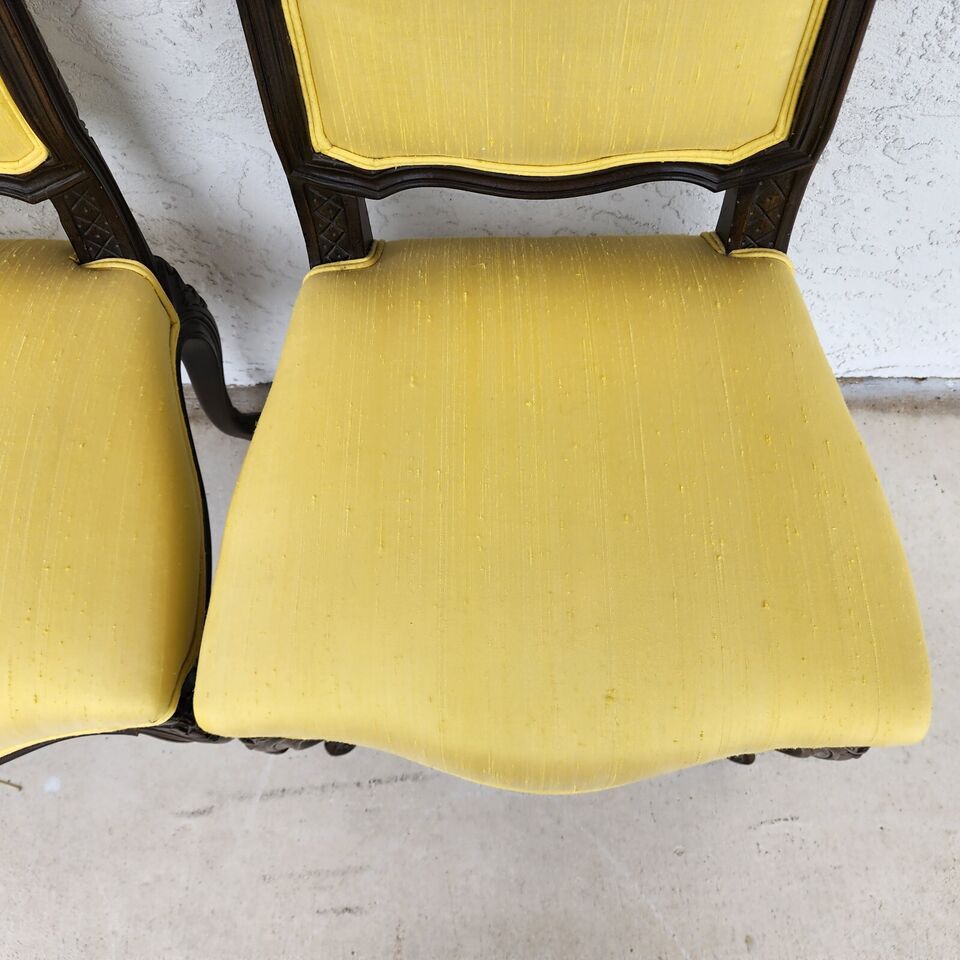 French Dining Chairs Linen Wingback by MARIANO GARCIA of Spain