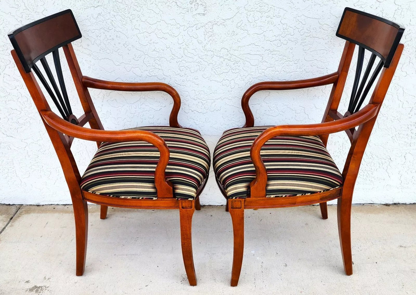Harrods Biedermeier Armchairs Pair