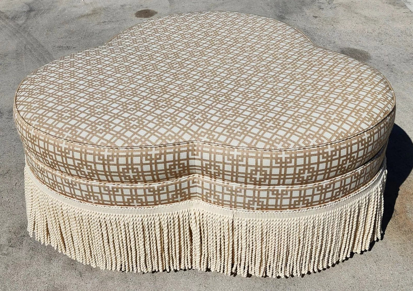 Cloverleaf Ottoman Rolling by Hickory Chair
