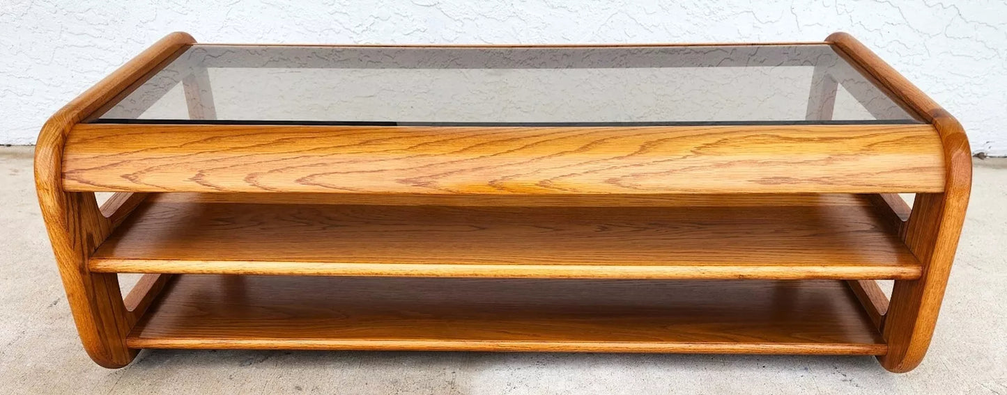 Hodges Mersman Oak Coffee Table MCM 1970s