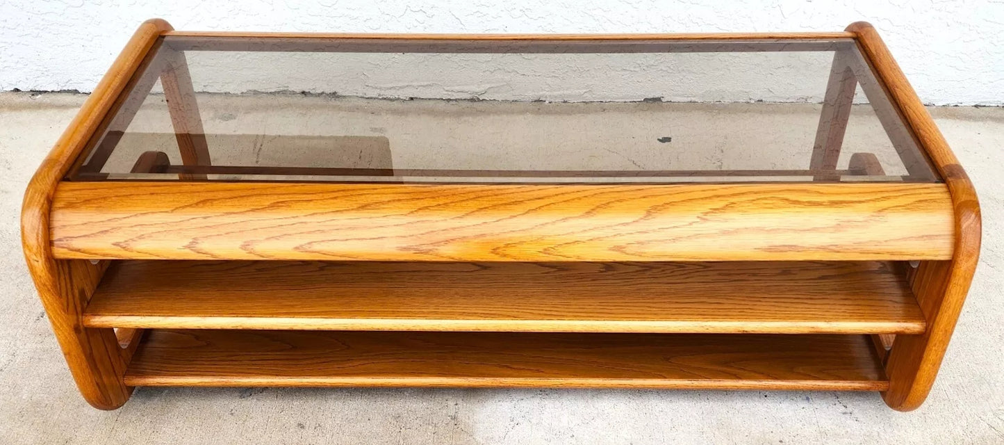 Hodges Mersman Oak Coffee Table MCM 1970s